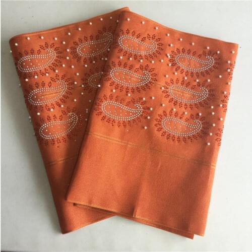 2019 African Soft Aso Oke Headtie With Beautiful Stone Nigerian Ladies Headwear Gele Headtie Wrap 2 meters length for Party 30