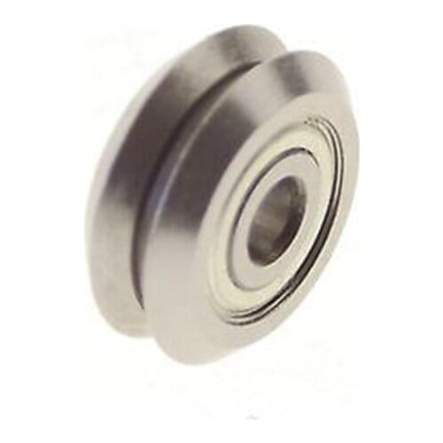 3/16" * 0.77" * 0.31" W Groove 90 Guide Pulley Sheave Sealed Rail Ball Bearing