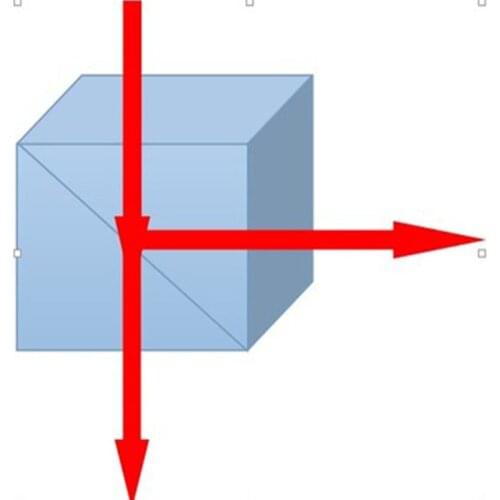 5:5 Beamsplitter Splitting RatioTransflective K9 Cube Prism Optical Glass Triangular Prism40x40x40mm