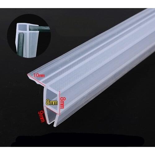 8mm thick Glass Weather Strip Draft Stopper Shower Stall Frameless Window Balcony Angle Corner Seals odd
