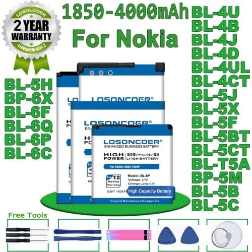 LOSONCOER Battery BL-4D BL 4D 3300mAh Battery For Nokia N97 mini Battery N8 N8-00 E5 E5-00 E7 E7-00 N8 T7 702T N5 808