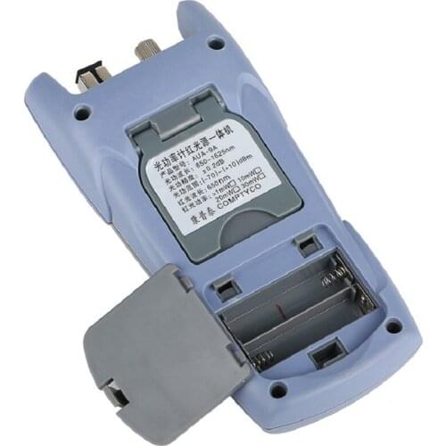 AUA-9A Optical Power Meter With Visual Fault Locator Optical Fiber Tester OPM&VFL Red Light Source Two In One 5KM 10km 20KM 30km
