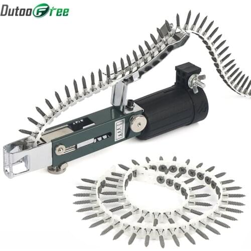 Gun Screw Chain Belt Hole Automatic Nailing Woodworking Tools for Screw Gun Electric Tools Auto Feed Screwdriver Tape