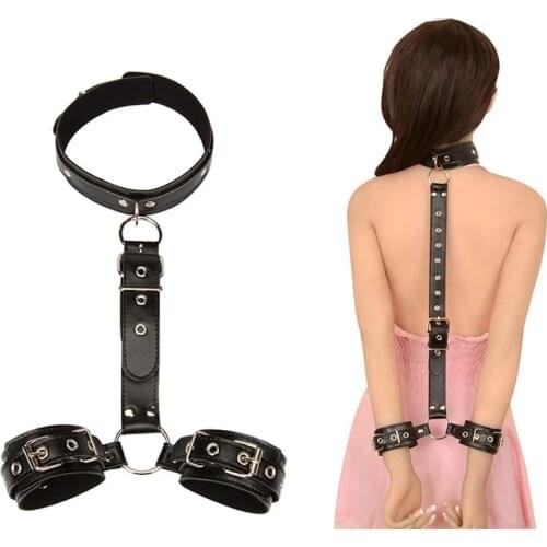 BDSM Bondage Handcuffs Neck Collar Whip Slave Cuffs Restrain Ropes Roleplay Tools Erotic Sex Toys for Couples Adult Games