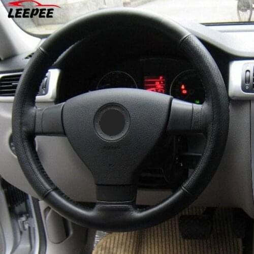 1PC Car-covers Artificial leather With Needles Thread For opel astra h Funda volante Gray Black Cover on the steering wheel