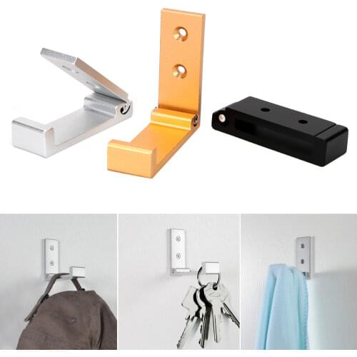Home New Invisible Folding Aluminum Alloy Hooks Punch-free Hook Single Hook Row Bathroom Hooks Creative Matte Home Accessories