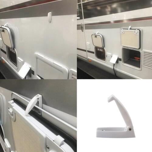 RV Baggage Door Catch Hook, White Door Holders for RV, Trailer, Camper, Motorhome Baggage Doors