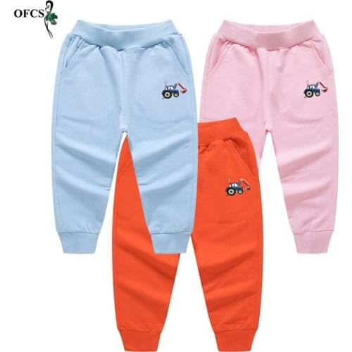 Selling Children Trousers Boys Girls Cartoon Sports Pants Toddler Kids Casual Elastic Jogging Enfant Autumn Cotton Pant For2-12Y