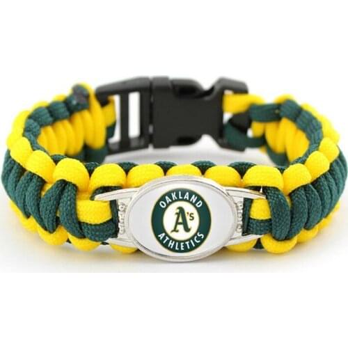 Hot selling USA Baseball A Team Paracord Bracelet 550 Rope Survival Braided Rope Escape Bracelet