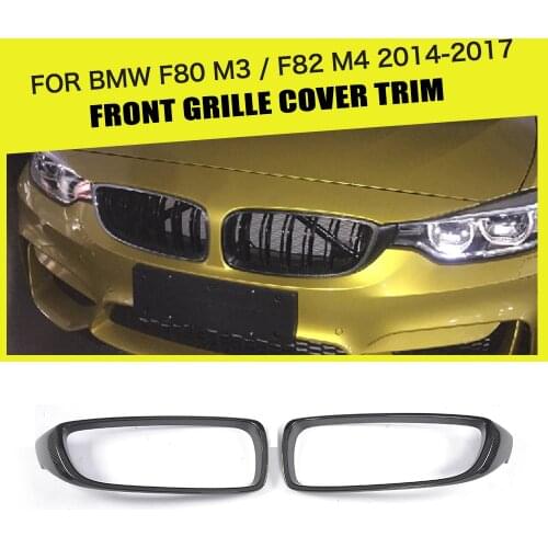 Dry Carbon Car Cover Decoration Front Grille Trim for BMW F80 M3 Sedan F82 F83 M4 Convertible Coupe 2 Door 14-17 Accessories