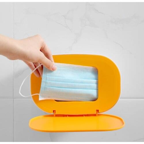 Desktop with Cover Dust Face Towel Storage Box Waterproof Simple Japanese Tissue Masks Box Dehumidification Tissue Organizer