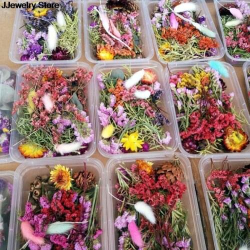1 Box Mix Beautiful Real Dried Flowers Natural Floral for Art Craft Scrapbooking Resin Jewelry Craft Making Epoxy Mold Filling