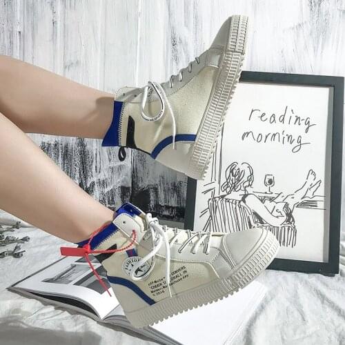 New high platform sneakers women woman Chunky sneakers Zapatos De MuJjer Harajuku casual shoes Female vulcanized shoes X2-64