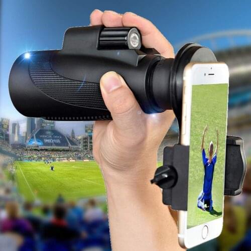 Hunting Sports Outdoor Camping Binocular 40X60 Zoom Optical HD Lens Monocular Telescope+ Tripod+ Clip For Universal Phone
