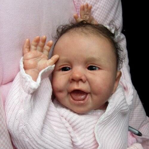 Hoomai Tatum Cute smile popular reborn doll kit very soft hands unpainted unfinished doll parts DIY