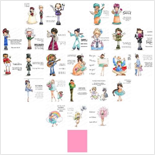 Girl Clear Stamp/Seal for DIY scrapbooking/photo album Decorative clear stamp sheets C1059