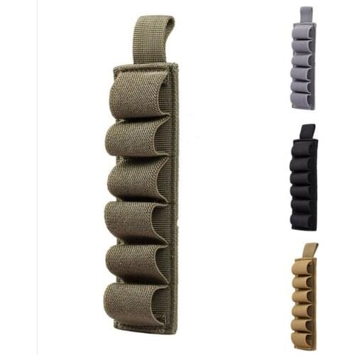 6-hole MOLLE Shotgun Bullet Bag Multifunctional Tactical Velcro for Outdoor Hunting Shotgun Packing Accessories Bulk Tool Velcro