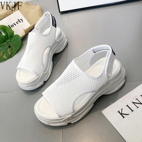 Mesh Breathable Womens Sandals Summer Thick Bottom Casual Shoes Female Open-toe Lady Beach Sandals Women Shoes