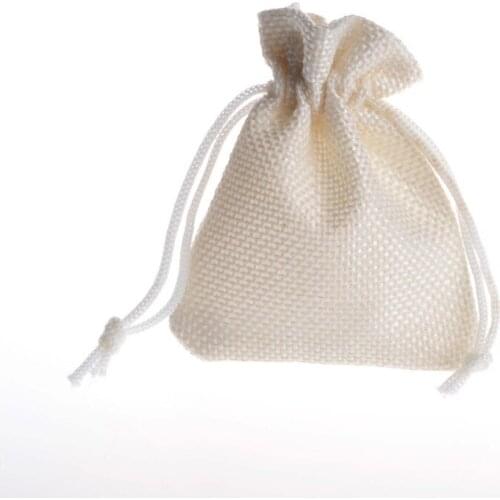 Drawstring Bag Jewelry Pouch Party Gift Bag Makeup Jewelry Packaging Linen Bags For Wedding Favor Holder F20173860