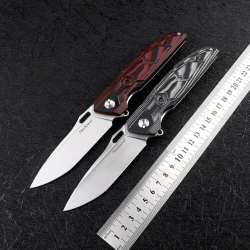Nine thorn D2 blade G10 handle bearing tactical sharp outdoor camping self-defense hunting EDC tool pocket fruit folding knife