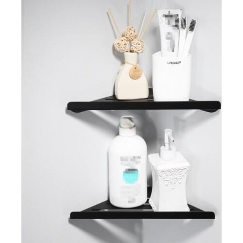 1/2/3 Tier Shower Caddy Bathroom Corner Shelf Rack Shower Storage Triangle Wall Shelves 304 Stainless Steel Matt Black