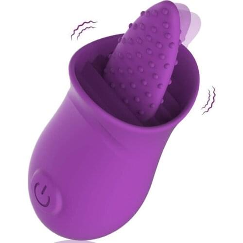 Clitoral Tongue Vibrator With 10 Strong Vibration Modes,Mini Licking Clitoris Stimulator Nipple Anus Massager Sex Toys For Woman