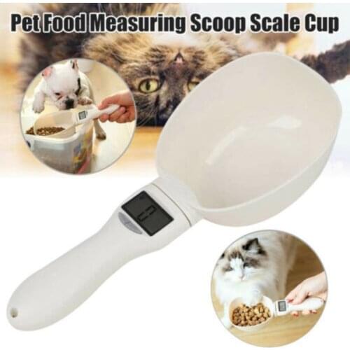 1Pcs 250ml Pet Food Scale Cup For Dog Cat Feeding Bowl Kitchen Scale Spoon Measuring Scoop Cup Portable With Led Display