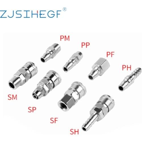 10PCS/Lot Pneumatic Fitting C Type Quick Connector High Pressure Coupling PP20 SP20 PF20 SF20 PH20 SH20 PM20 SM20 Work On Air