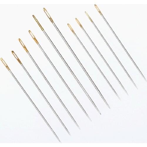 10Pcs Assorted Sizes Leathercraft Sewing Needles Hand Working Sewing Stitching Repair Home DIY Tool Needles Leather Canvas Craft