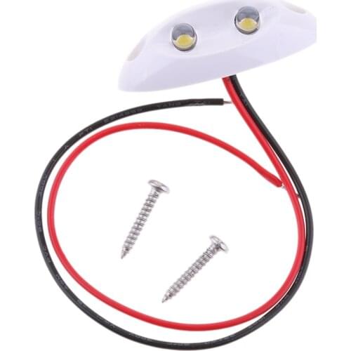12V 0.21W LED Courtesy Interior White Cabin Reading Light for Boat Caravan RV