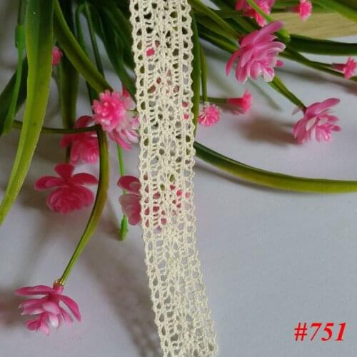 16Yards Cotton Lace Accessories 20mm beige cotton lace Underwear Lace Decorative Lace DIY Ribbons and trims for sewing NO751