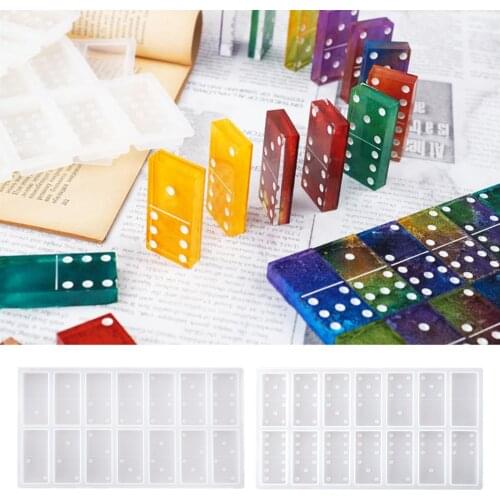 2pcs Silicone Parts Mold Domino Resin Molds Dominoes Epoxy Resin Molds