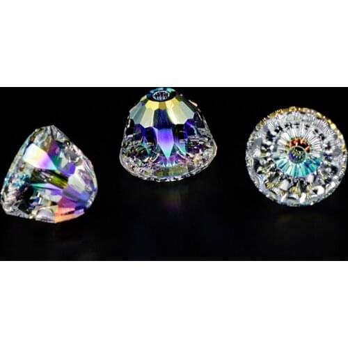 5 pieces) 8mm 11mm 5542 AB color dome beads glass crystal loose beads rhinestones for DIY jewelry making