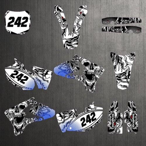 Free customized Motocross 3M Stickers Decals Graphics For YAMAHA YZF250 YZF450 2003 2004 2005 YZ250F YZ450F For YAMAHA 450 YZF