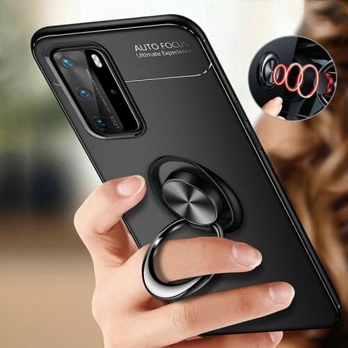 Luxury Ring Phone Case For Huawei P10 P20 P30 P40 Lite E P40 Pro Plus Nova 2 2i 3 3i 5T Y5 Y6 Y7 Y9 Prime 2019 Cover Case Coque