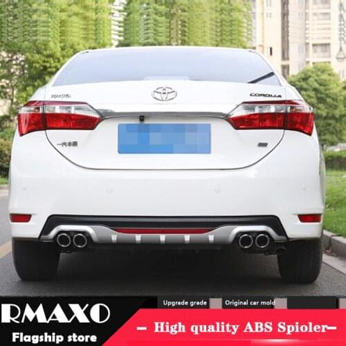 For TOYOTA COROLLA ABS Rear Bumper Diffuser Bumpers Protector For 2016-2018 COROLLA Body kit bumper rear lip rear spoiler