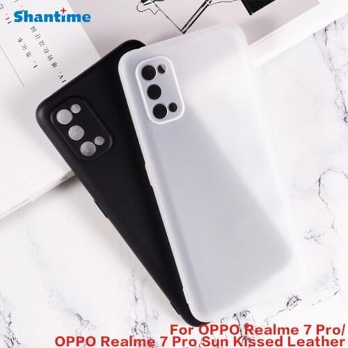 For OPPO Realme 7 Pro Gel Pudding Silicone Phone Protective Back Shell For OPPO Realme 7 Pro Sun Kissed Leather Soft TPU Case