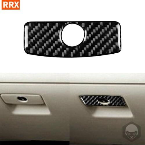 For Subaru Impreza WRX STI XV Crosstrek 2012 2013 2014 Carbon Fiber Copilot Storage Box Handle Cover Stickers Car Accessories