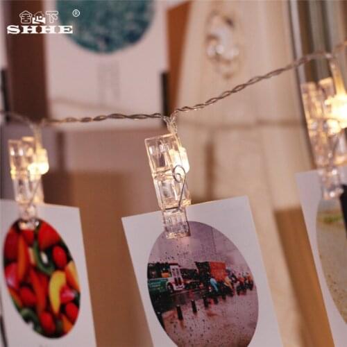 Battery Operated String Lights Photo Clip Fairy Lights 2.5M 20 LED for Bedroom Garden Christmas Wedding Holiday Decoration