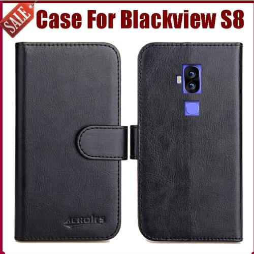 Hot Sale! Blackview S8 Case New Arrival 6 Colors High Quality Flip Leather Protective Cover For Blackview S8 Case Phone Bag