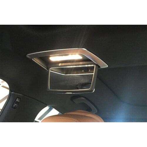 COLLBT 2Pcs Chrome Rear Row Makeup Mirror Frame Cover Trim For BMW 7 Series G11 G12 730li 740li 750li 2016-2017