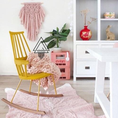 Indian Macrame Wall Art Handmade Cotton Wall Hanging Tapestry with Lace Fabrics Bohemian mexican home decoration