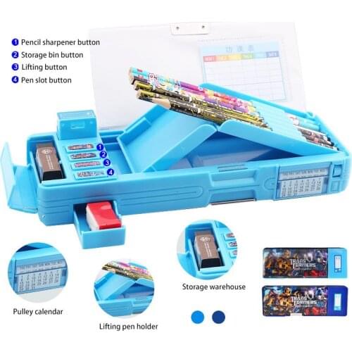 King kong box primary school students multi-functional double-sided pen box pen bag creative children pencil stationery box