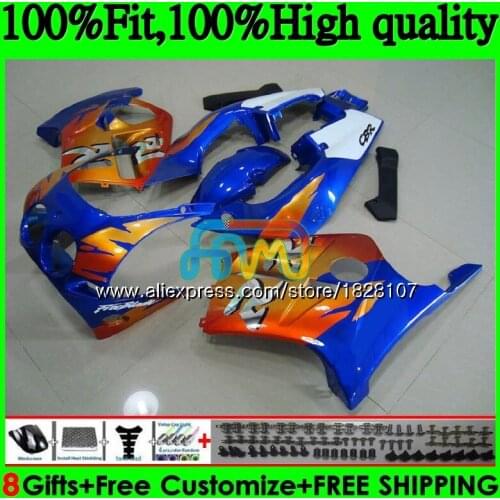 Injection Body For HONDA CBR 250RR 250R 250 RR 88 89 142BS.63 CBR250 Blue orange RR MC19 MC 19 CBR250RR 1988 1989 OEM Fairings