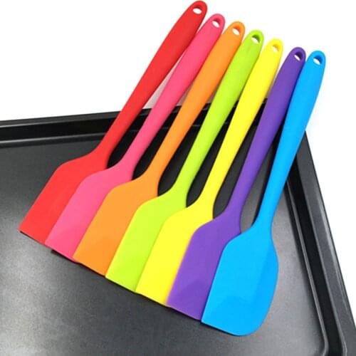 Kitchen Silicone Cream Butter Cake Spatula Mixing Batter Scraper Brush Butter Mixer Cake Brushes Baking Tool Kitchenware