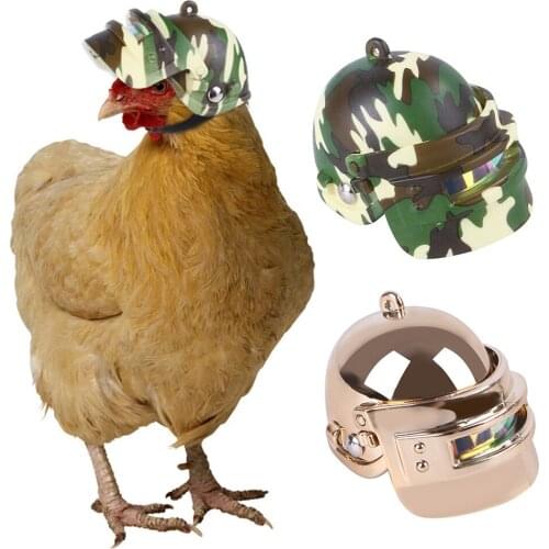 Chicken Helmet Cap Pet Head Protective Gear Sun Rain Protection Helmet Toy Bird Hens Small Pet Supplies Costumes Accessories