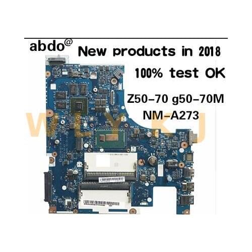 Abdo ACLUA/ACLUB NM-A273 for Lenovo Z50-70 G50-70M notebook motherboard CPU i3 4010U/4030U GT840M GT820M 2G DDR3 100% test work