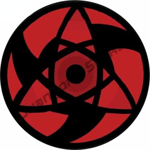 Ninja Sasuke Mangekyou Sharingan Car Stickers Windshield Occlusion Scratch Waterproof SUV JDM Exterior Decor Decal PVC13x13cm