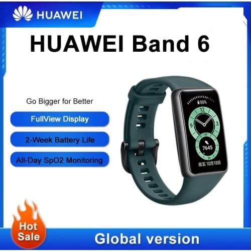New Global Version Huawei Band 6 Smartbands Screen Heart Rate Tracker Sleep monitoring BT 5.0 Wristband Fitness bracelet