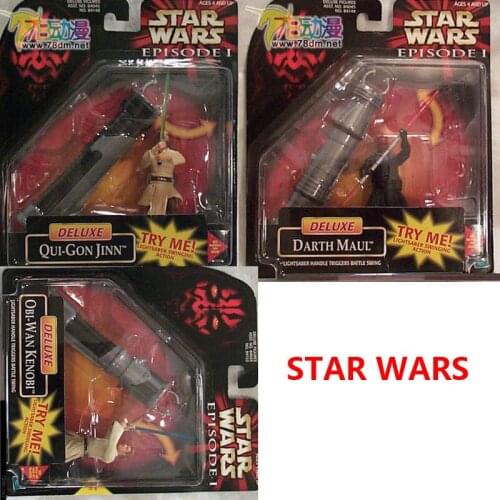 New Star Wars The Phantom Menace Figures Deluxe Darth Maul Qui-Gon Jinn Model Toys Cartoon Action Figures Collection Kid Gift